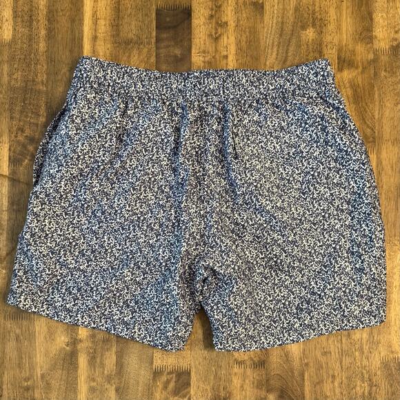 Slate & Stone Cabo Mesh Lined Swim Suit Trunks 5.5” Inseam Blue Pattern Size XL - Picture 9 of 9